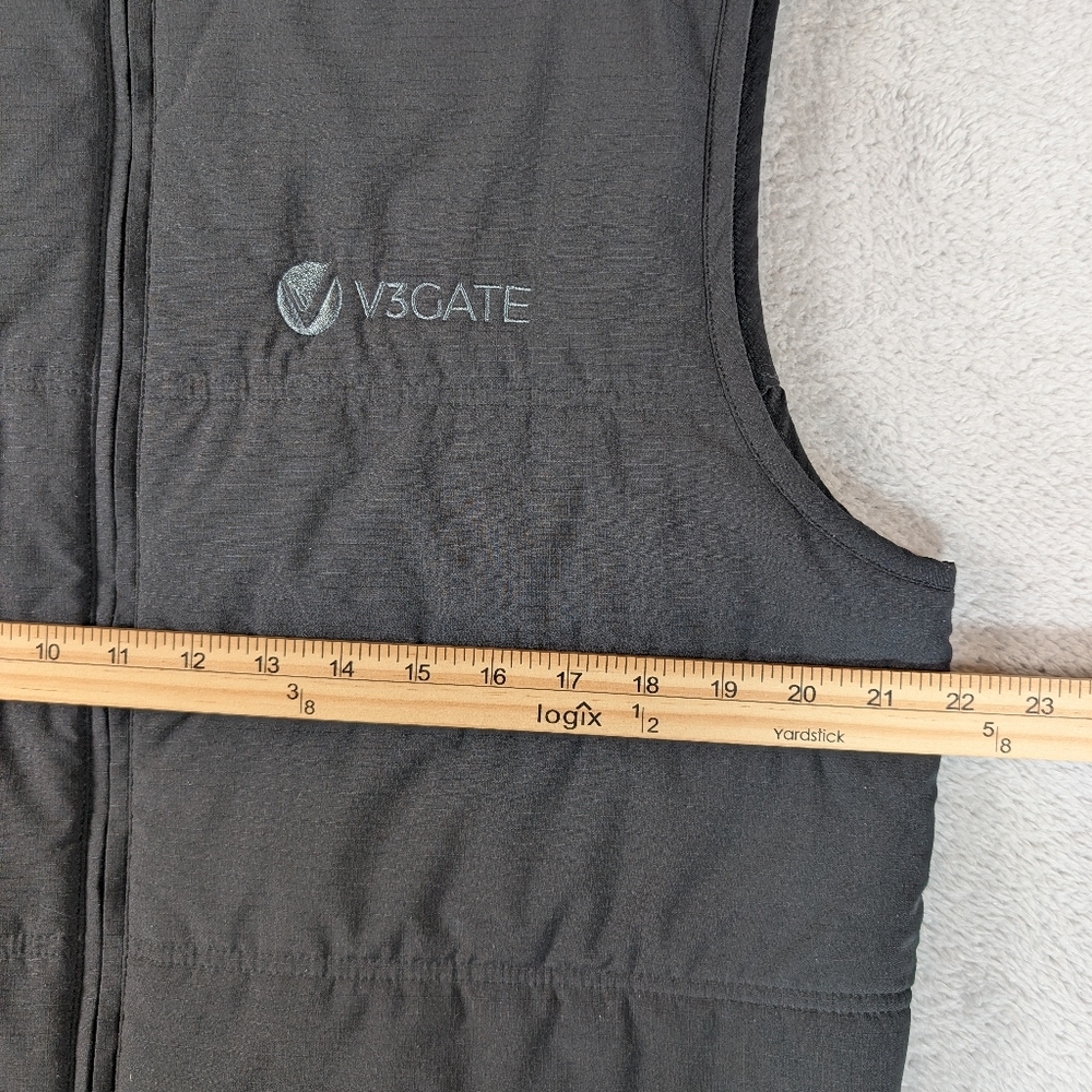 Travis Mathew Vest Mens L Black Full Zip Cold Bay Quilted Golf‎ Embroidered Logo - Picture 7 of 10